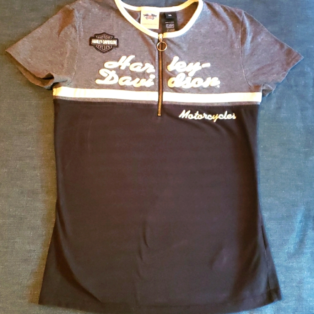 Harley Davidson tee xs w/free Buffalo Check Scarf